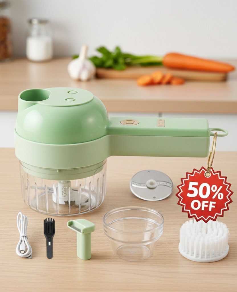 4 in 1 Portable Electric Vegetable Cutter Set